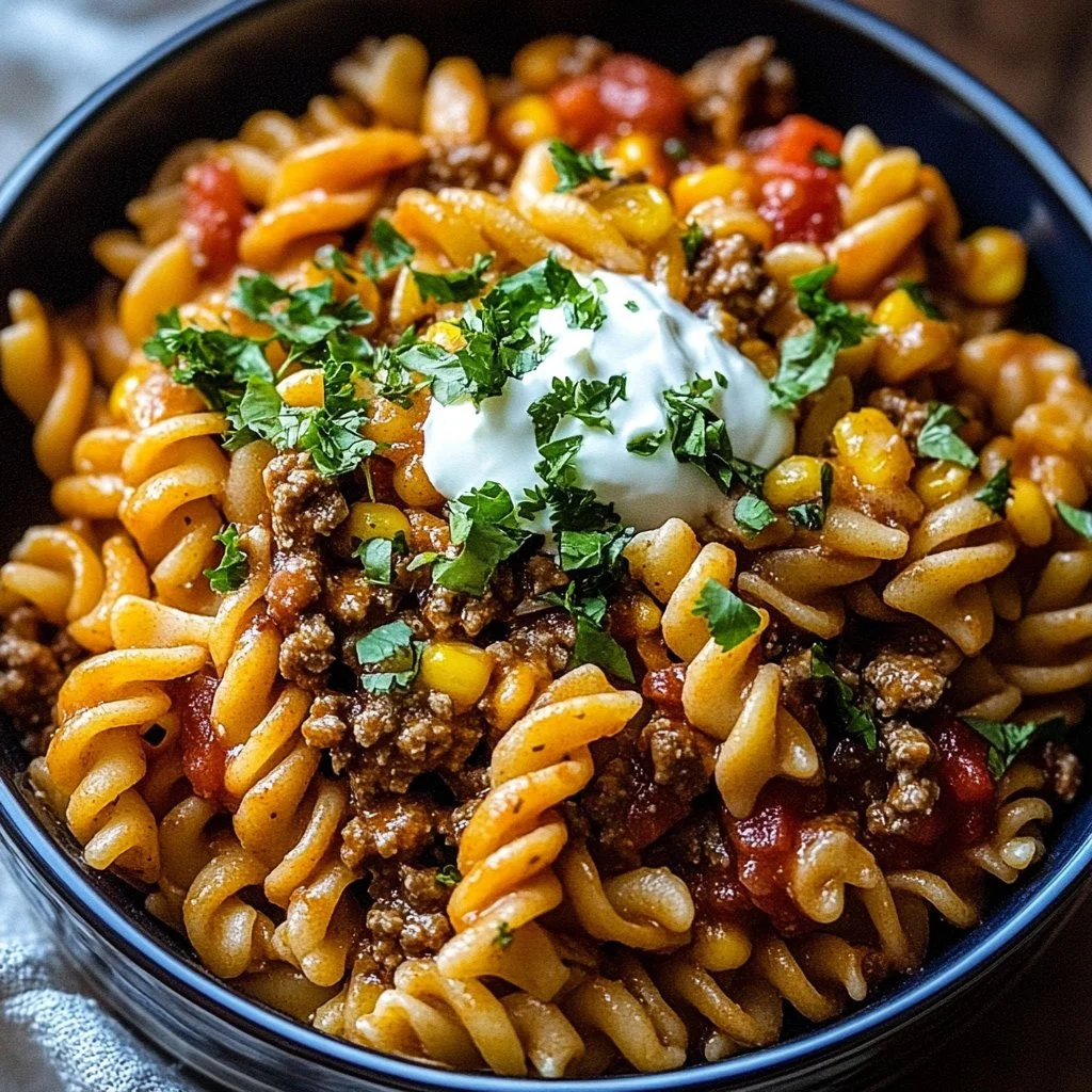 Crockpot Taco Pasta 1 Crockpot Taco Pasta