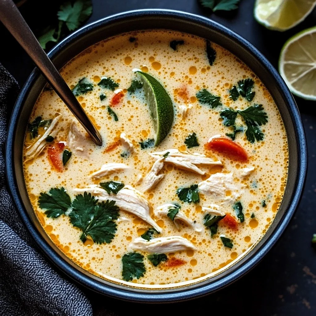 Crockpot Thai Coconut Chicken Soup 1 Crockpot Thai Coconut Chicken Soup