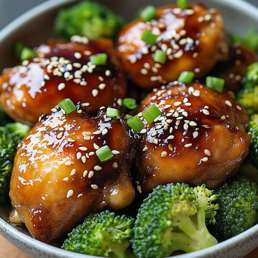 Easy soy garlic chicken thighs recipe with vibrant flavors and simple ingredients.