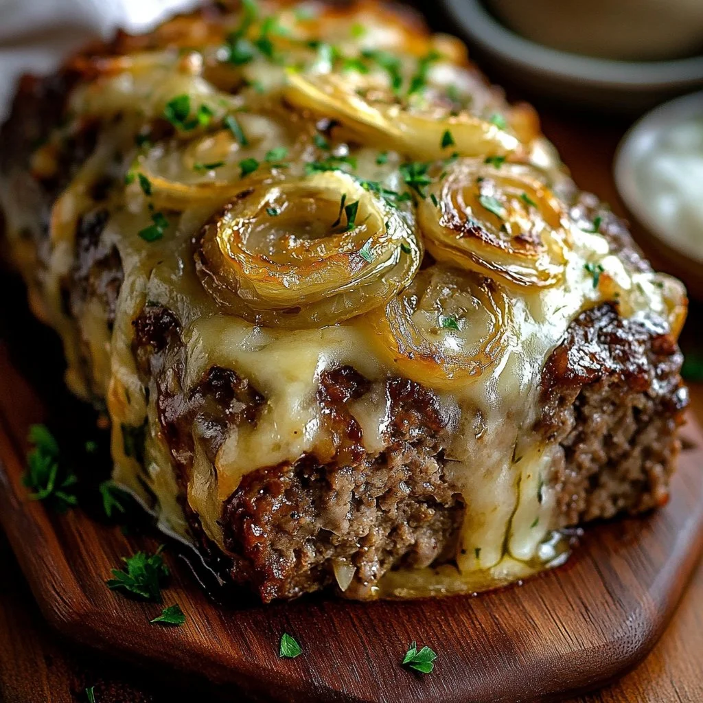 French Onion Meatloaf 1 French Onion Meatloaf