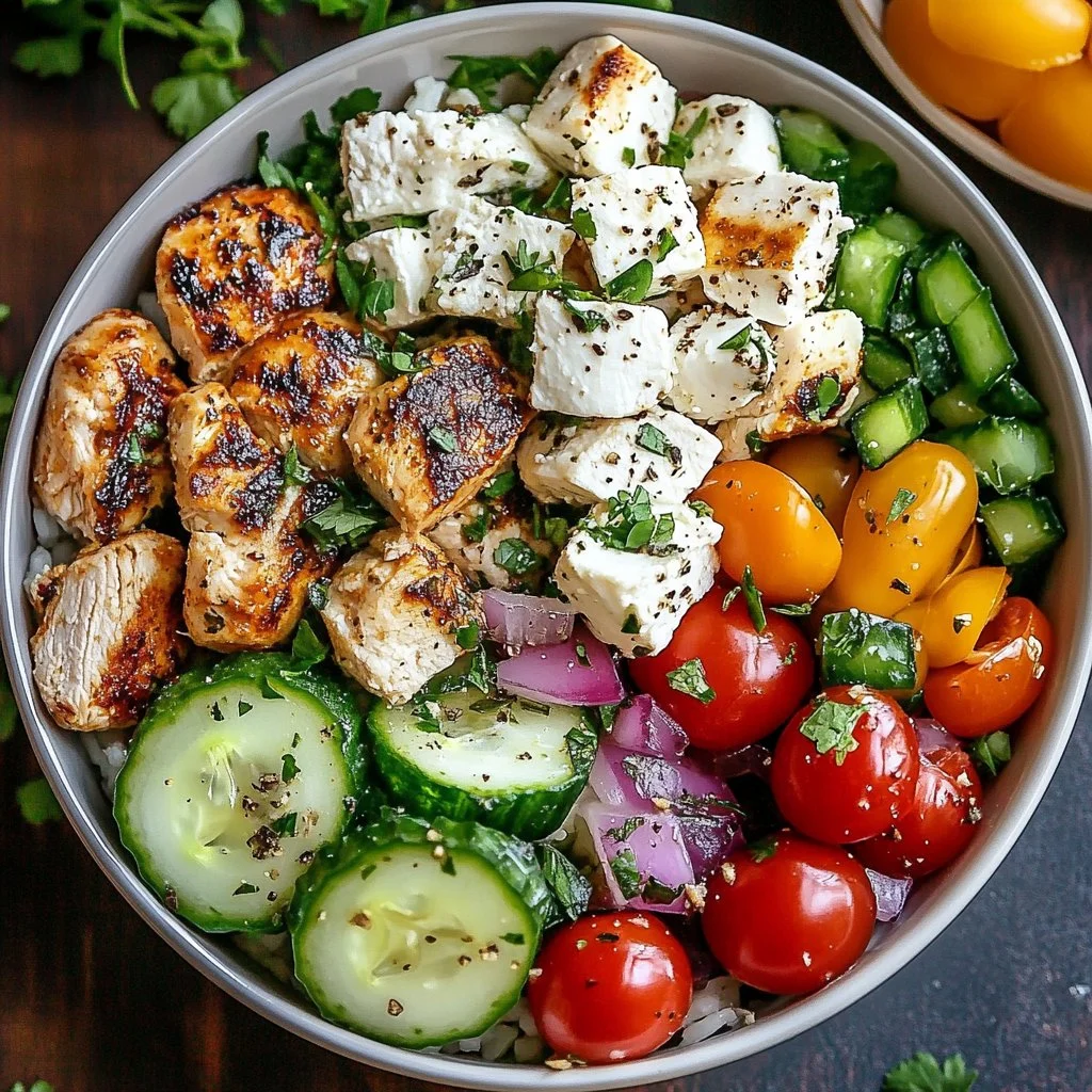 Greek Chicken Bowls 1 Greek Chicken Bowls