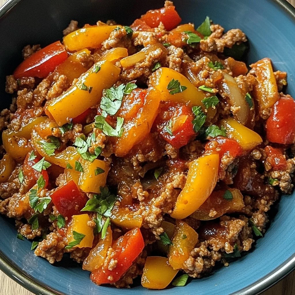 Ground Turkey and Peppers