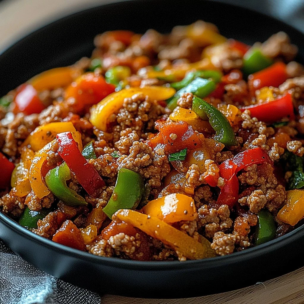 Ground Turkey and Peppers 1 Ground Turkey and Peppers