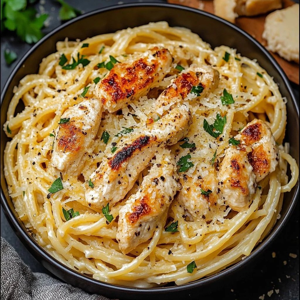 Healthy Garlic Parmesan Chicken Pasta 1 Healthy Garlic Parmesan Chicken Pasta