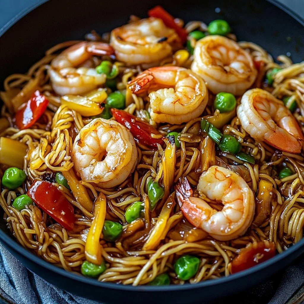 High-Protein One-Pan Shrimp Stir Fry with Noodles 1 High-Protein One-Pan Shrimp Stir Fry with Noodles