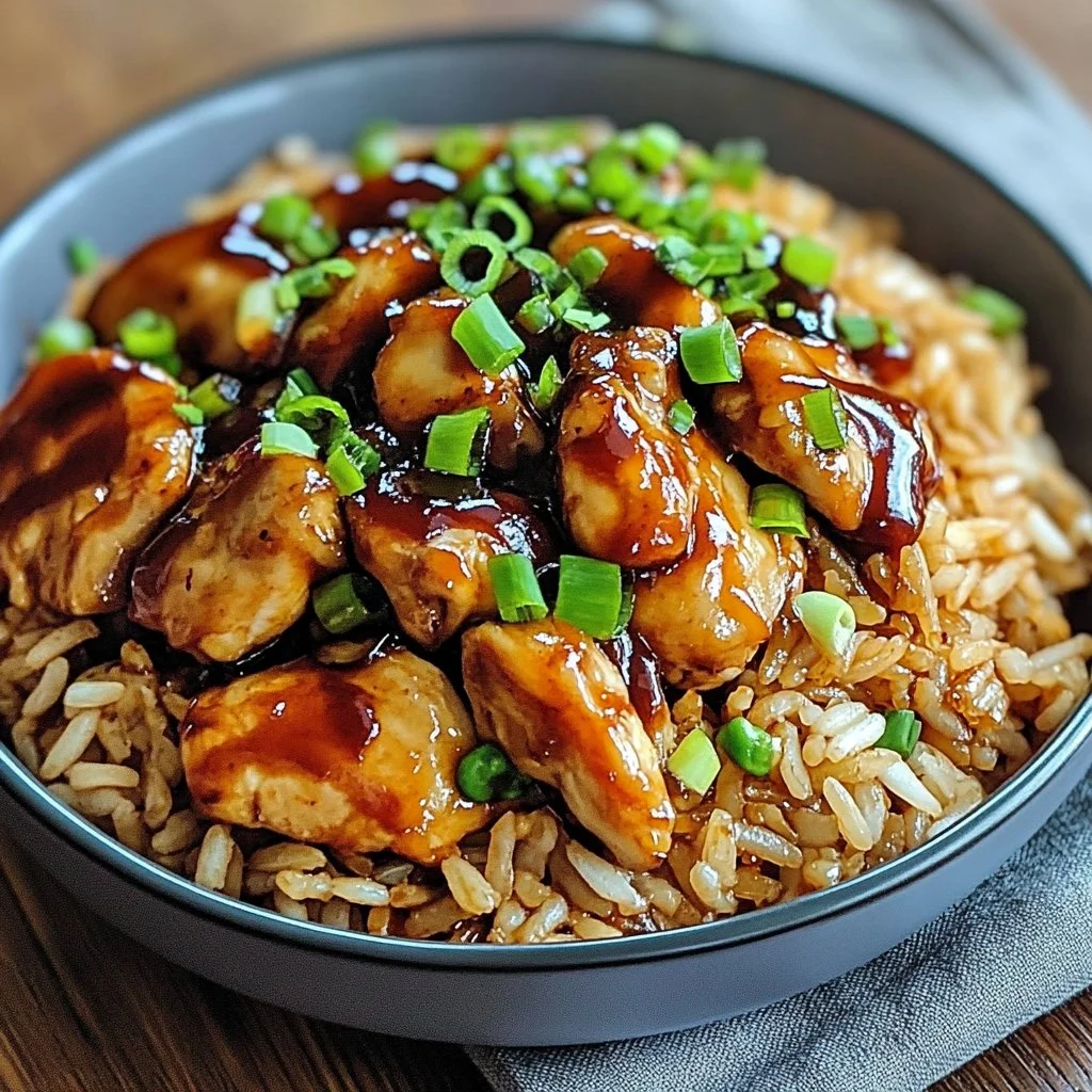 Honey BBQ Chicken Rice 1 Honey BBQ Chicken Rice