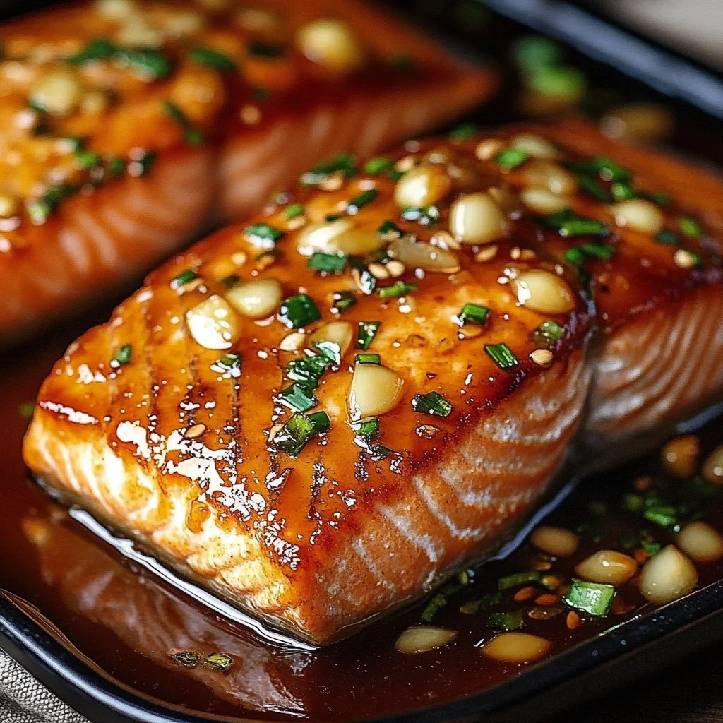 Honey Garlic Glazed Salmon 1 Honey Garlic Glazed Salmon