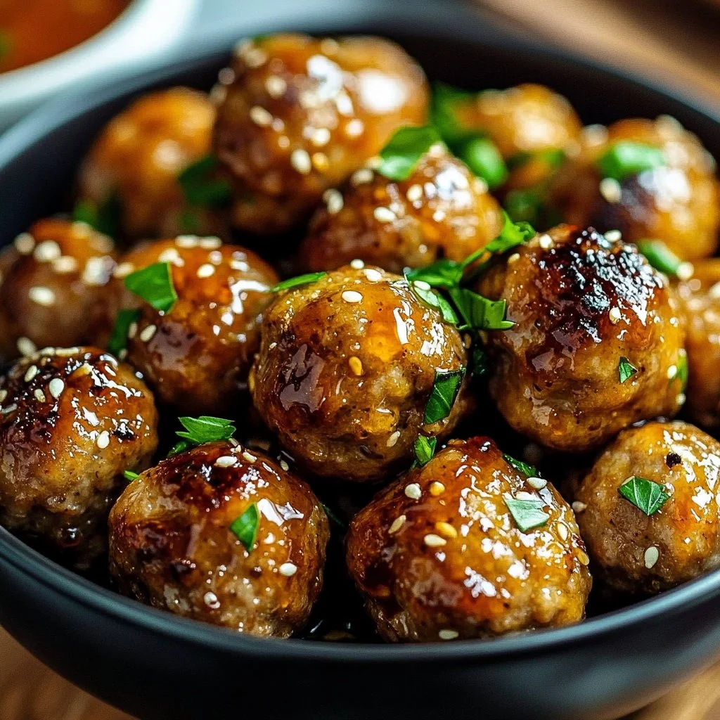 Honey Garlic Turkey Meatballs 1 Honey Garlic Turkey Meatballs