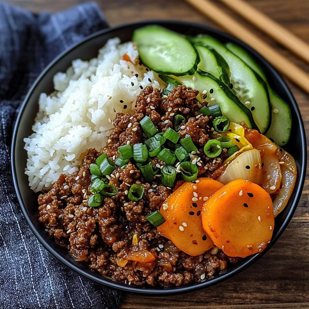 Korean Ground Beef Bowl 1 Korean Ground Beef Bowl