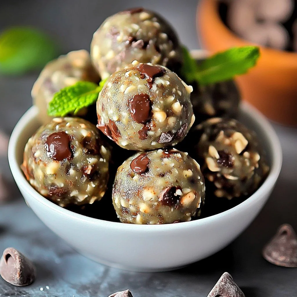 Mint Chocolate Chip Protein Balls 1 Mint Chocolate Chip Protein Balls