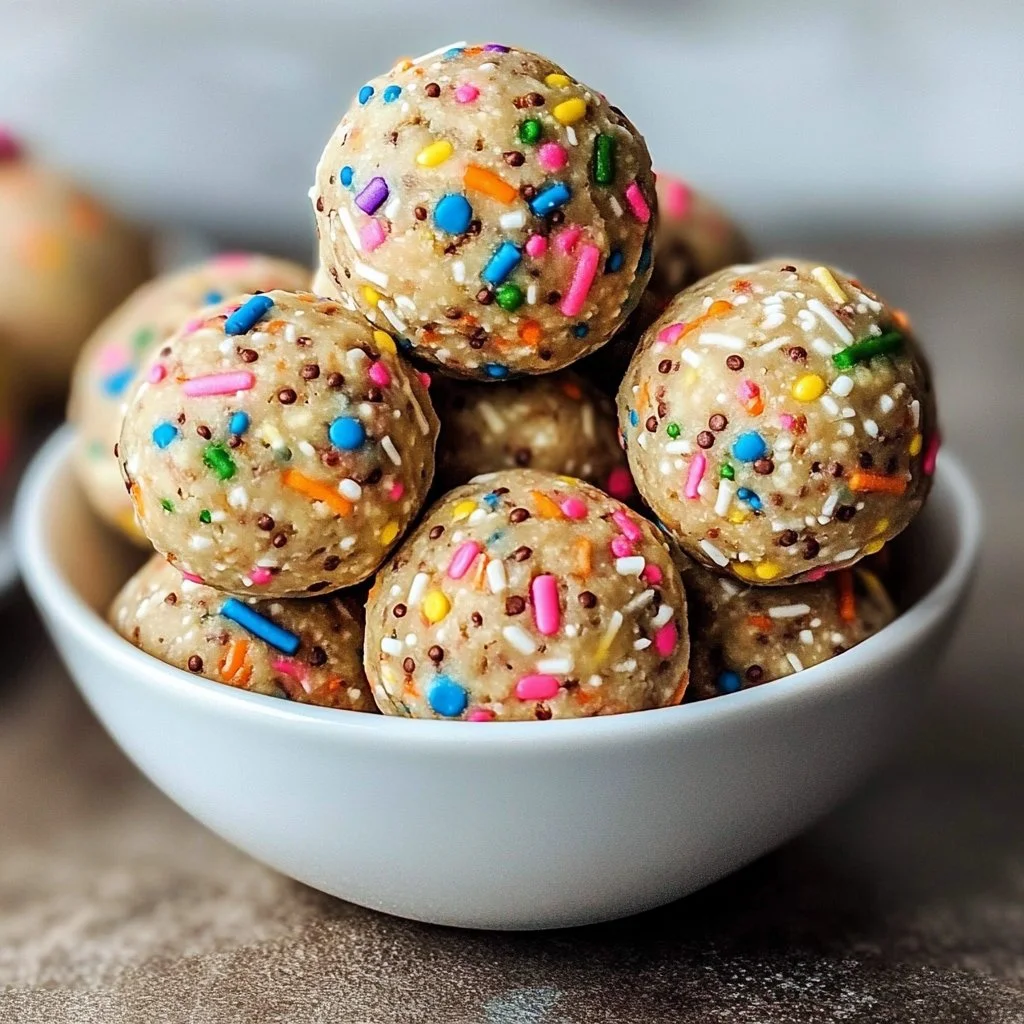 No Bake Cake Batter Protein Balls 1 No Bake Cake Batter Protein Balls