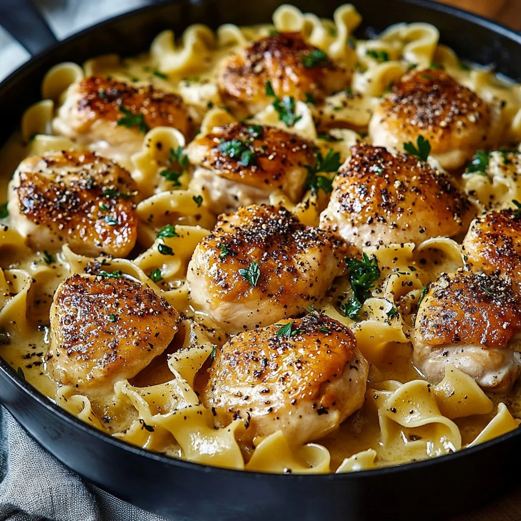 One-Pan Chicken with Buttered Noodles