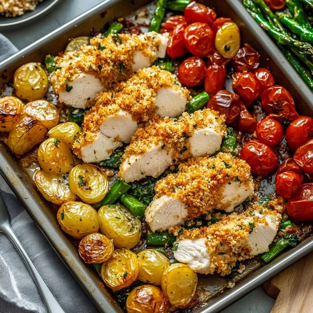 Parmesan Crusted Chicken 1 Parmesan Crusted Chicken Sheet Pan Dinner