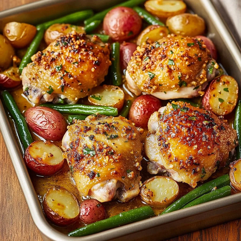 Parmesan Crusted Chicken Sheet Pan Dinner with vegetables