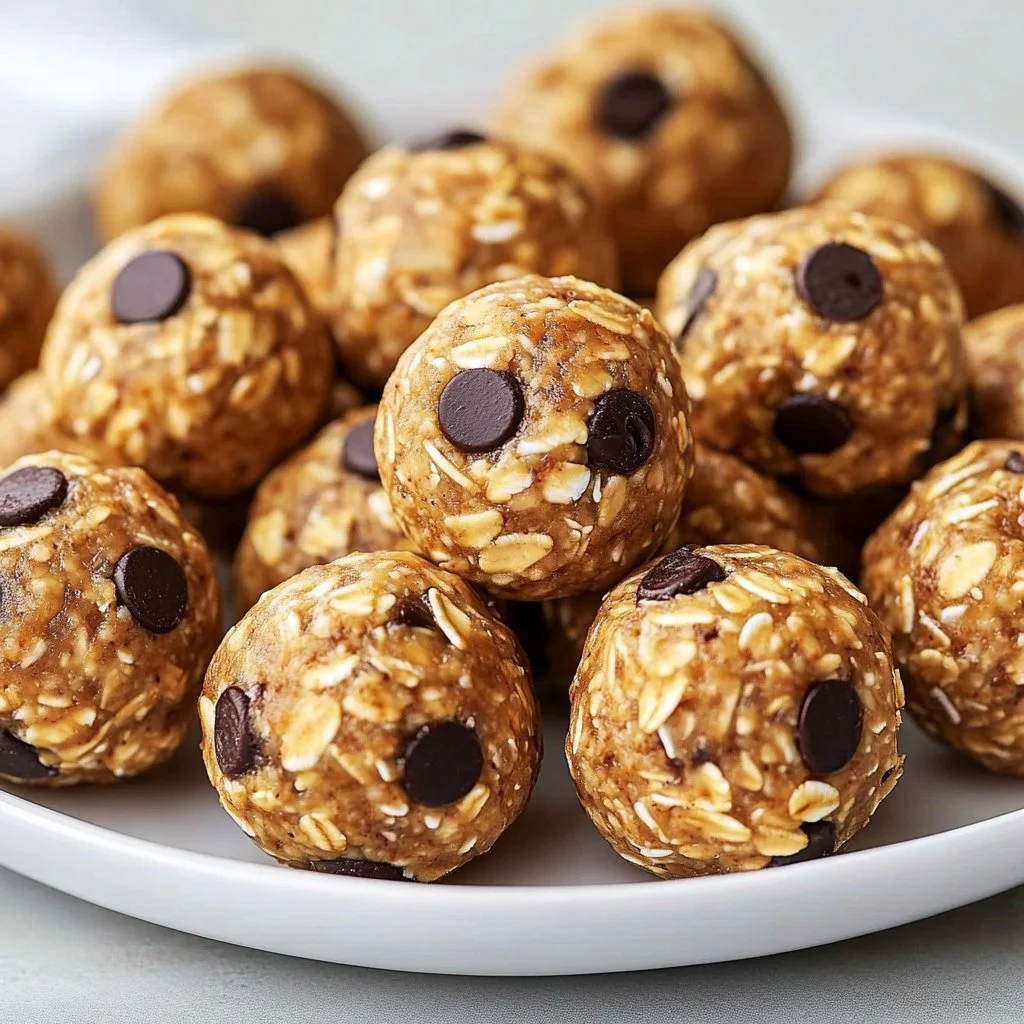 Peanut butter energy balls made with wholesome ingredients.
