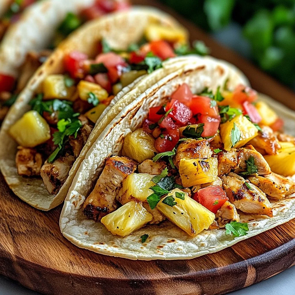Pineapple Chicken Tacos 1 Pineapple Chicken Tacos