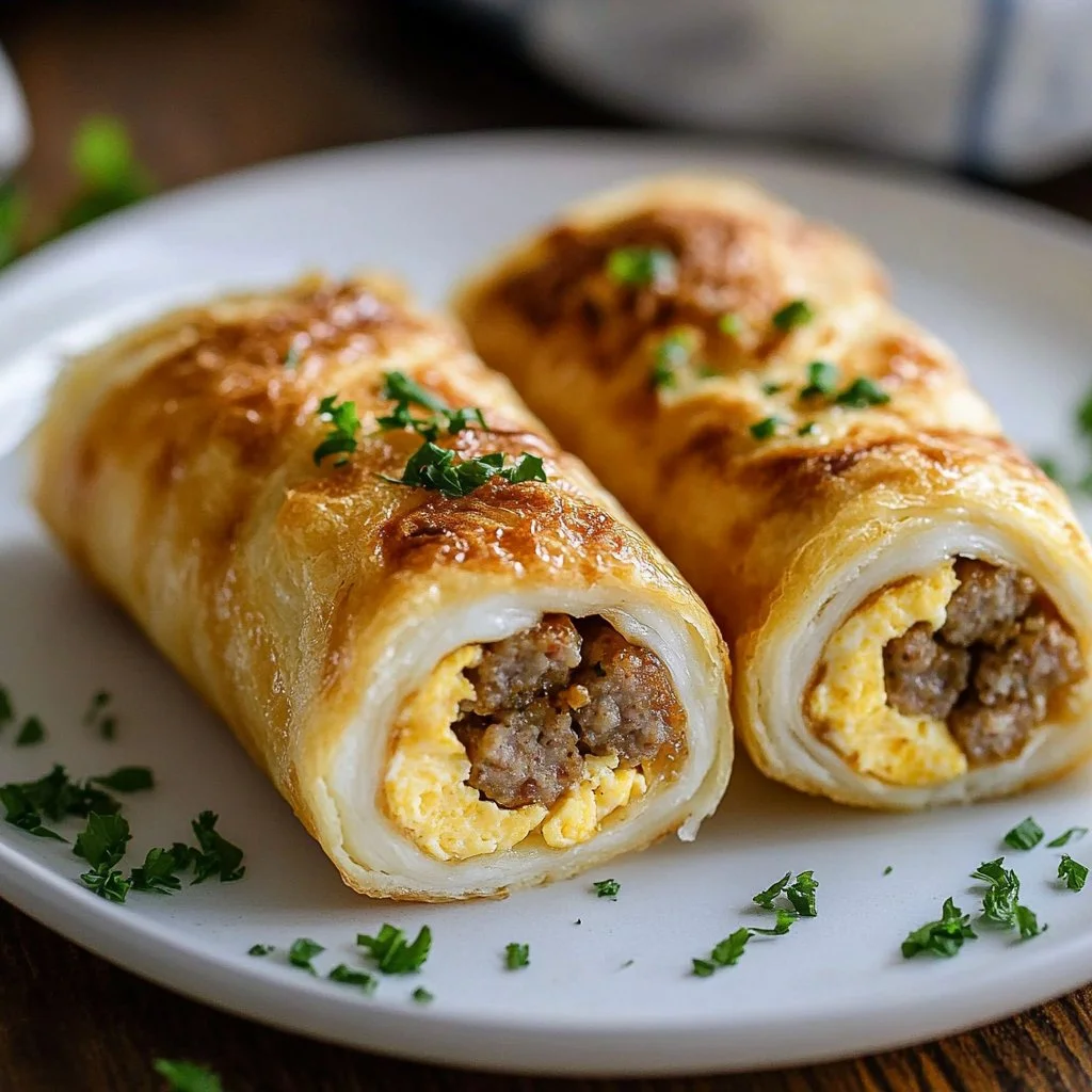Sausage Egg Breakfast Roll-Ups 1 Sausage Egg Breakfast Roll-Ups