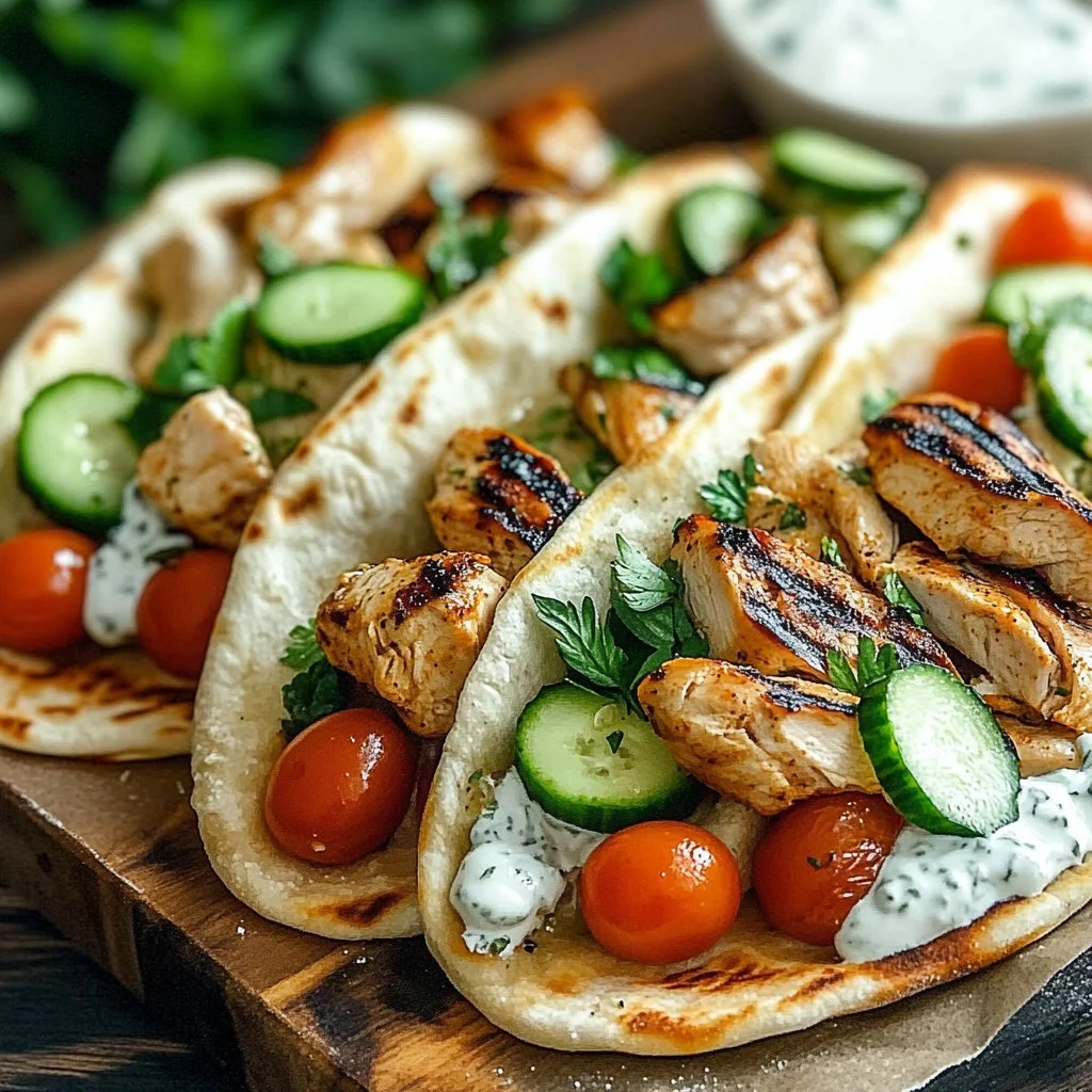 Sheet Pan Chicken Pitas drizzled with Herby Ranch dressing