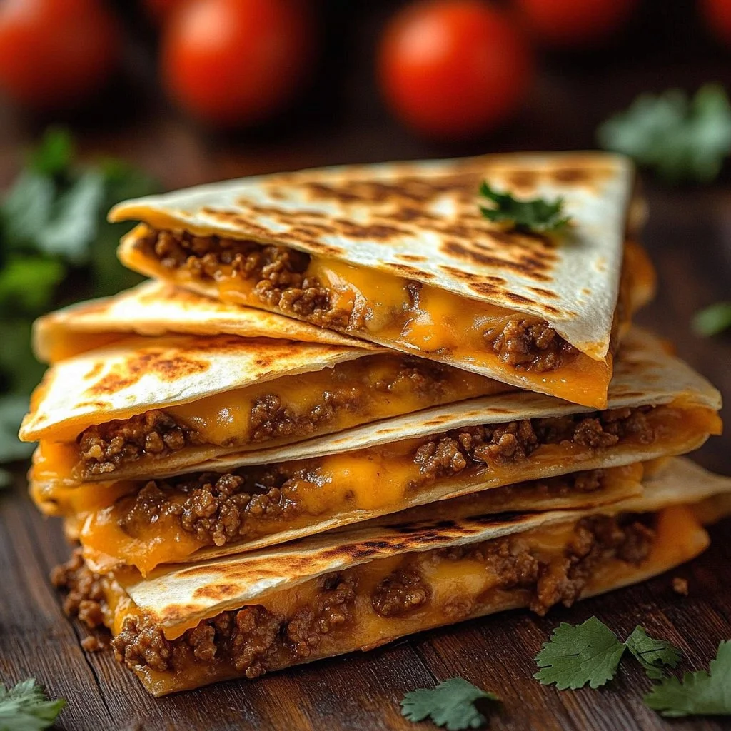 Delicious Smashburger Quesadillas with melted cheese and savory fillings