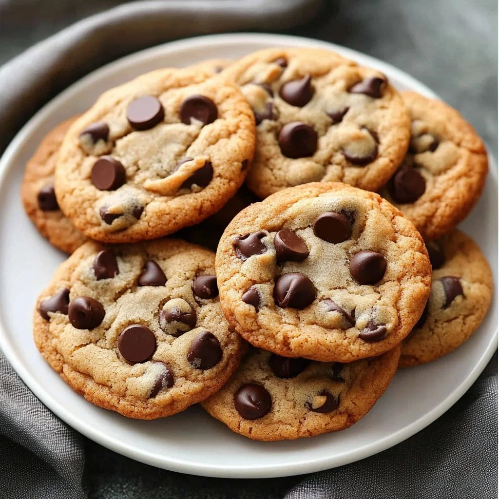 Delicious soft and chewy chocolate chip cookies on a cooling rack.