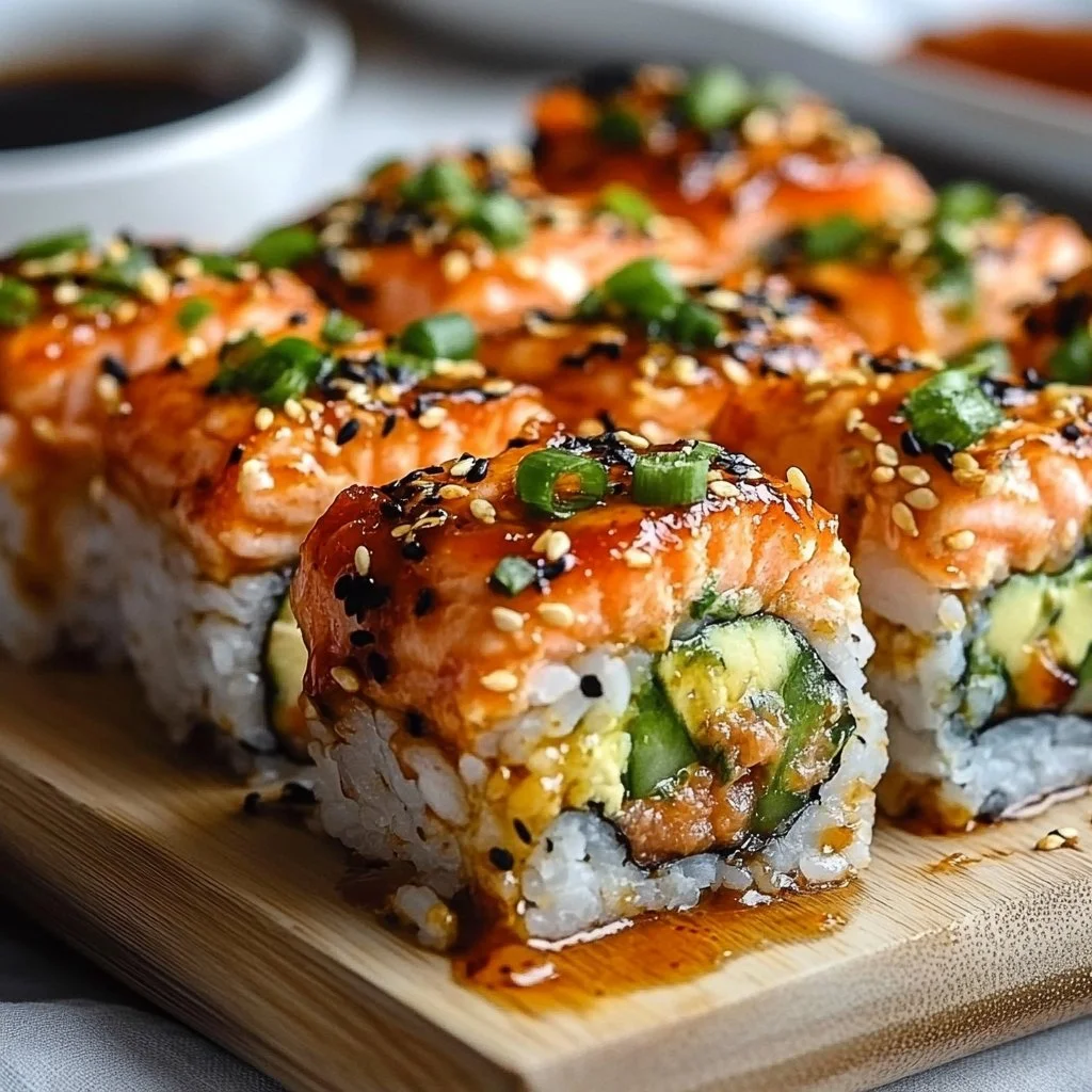Spicy Salmon Sushi Bake 1 Spicy Salmon Sushi Bake