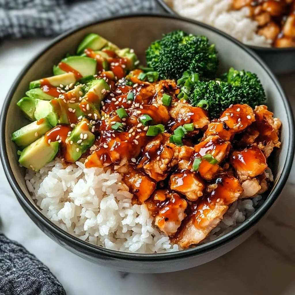 Sticky Chicken Rice Bowls