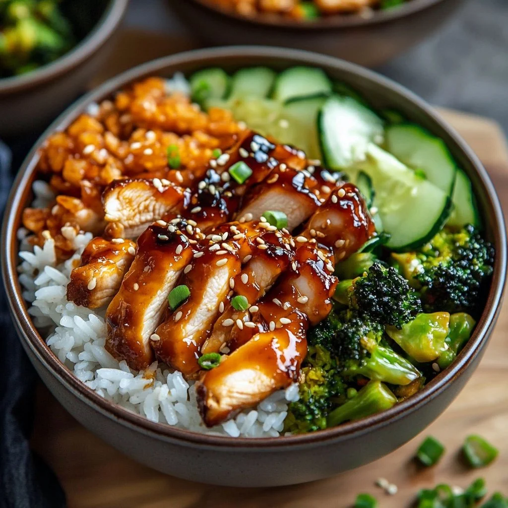 Sticky Chicken Rice Bowls 1 Sticky Chicken Rice Bowls