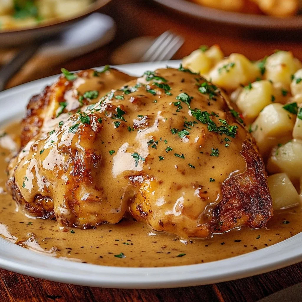 Texas Roadhouse Smothered Chicken 1 Texas Roadhouse-style Smothered Chicken