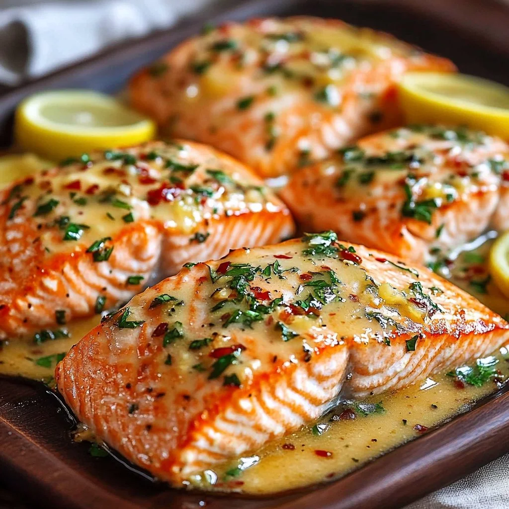 Delicious Texas Roadhouse-style baked salmon served on a plate