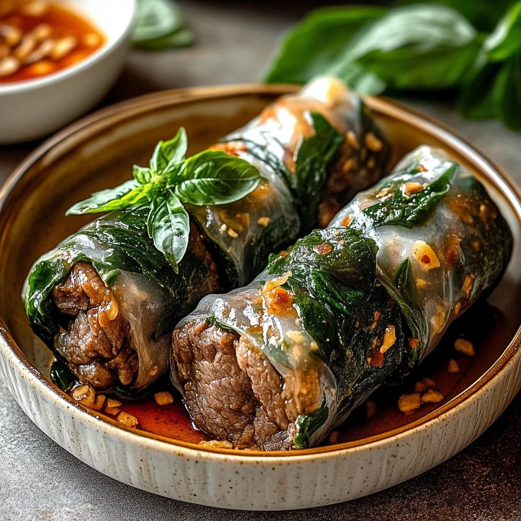 Thai Basil Beef Rolls 1 Thai Basil Beef Rolls