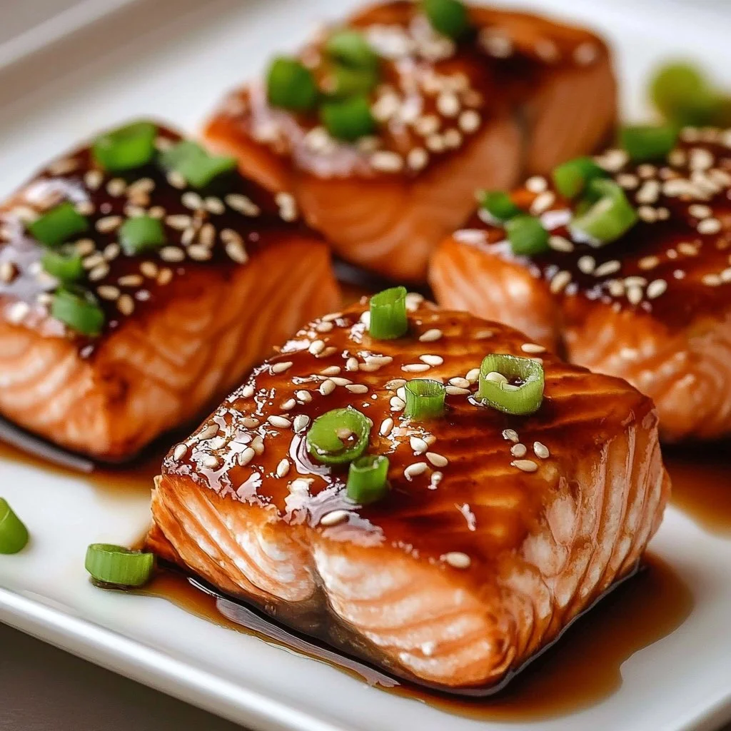 Delicious Bang Bang Salmon Bites served on a plate with dipping sauce.