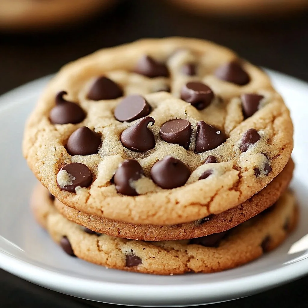 Close-up of freshly baked soft chocolate chip cookies on a cooling rack