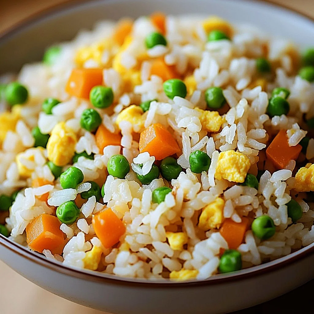 Delicious Blackstone fried rice with colorful vegetables and savory flavors.
