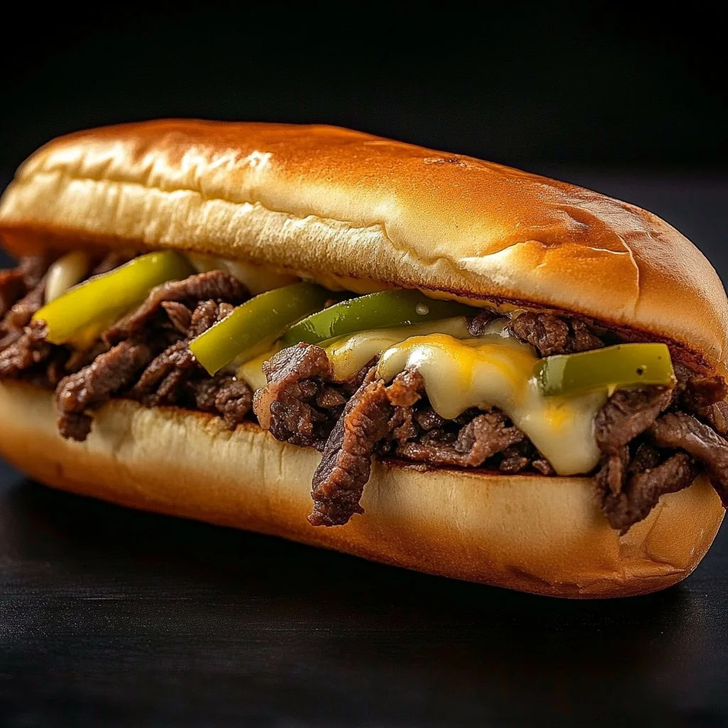 Delicious Blackstone Philly Cheesesteak loaded with beef and cheese