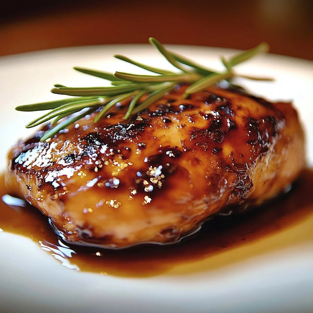 Delicious brown sugar garlic chicken served on a plate with garnishes