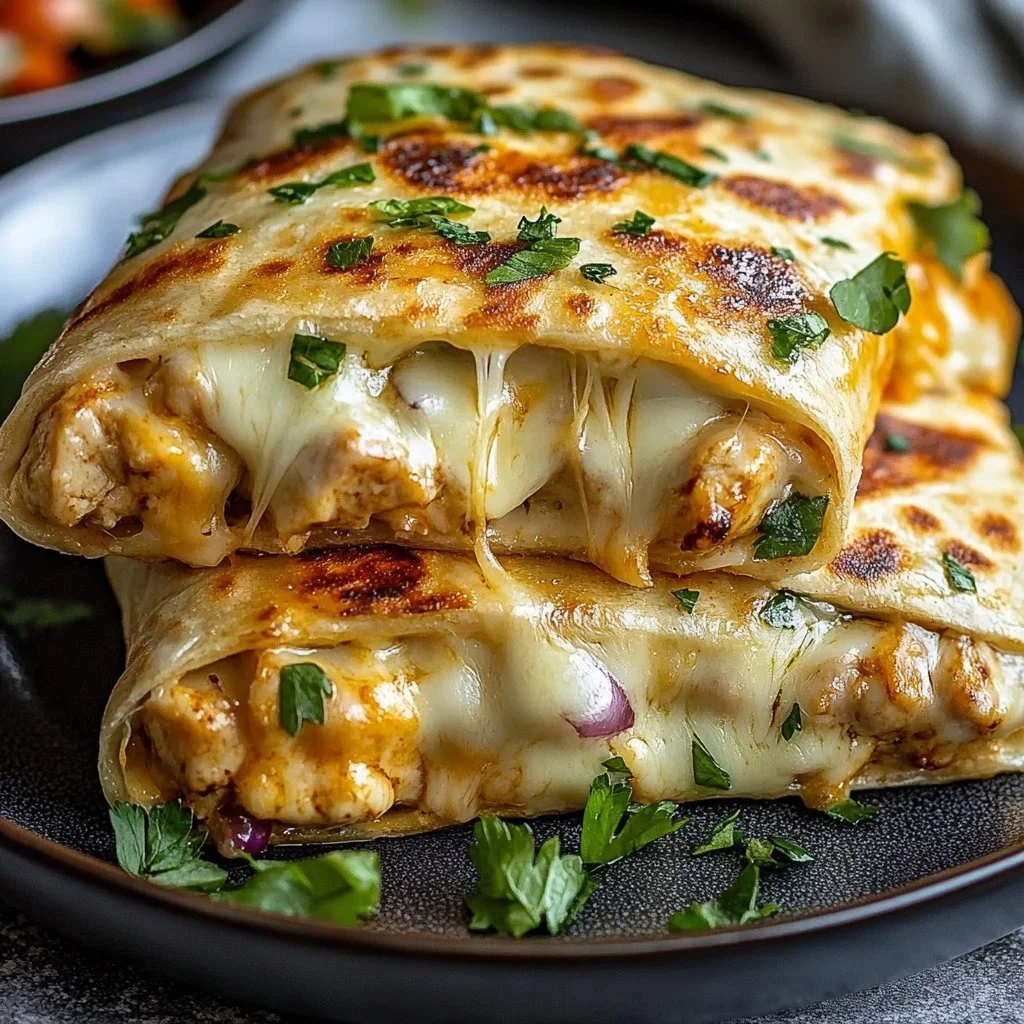 Cheesy Garlic Chicken Wraps 1 Cheesy Garlic Chicken Wraps