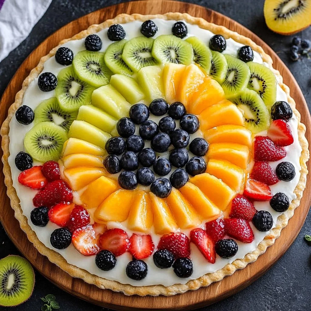 Colorful Fruit Pizza 1 Colorful Fruit Pizza