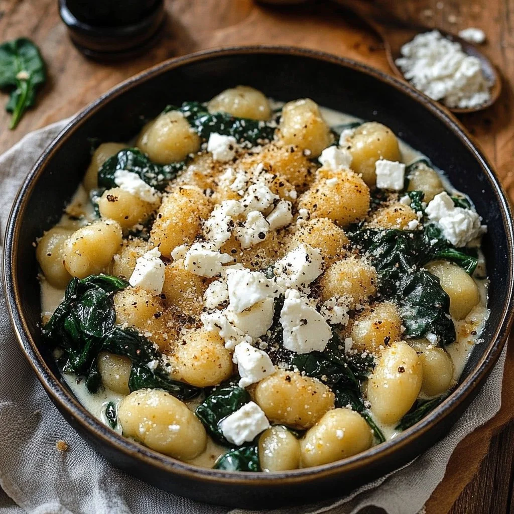 Creamy Gnocchi with Spinach and Feta 1 Creamy Gnocchi with Spinach and Feta