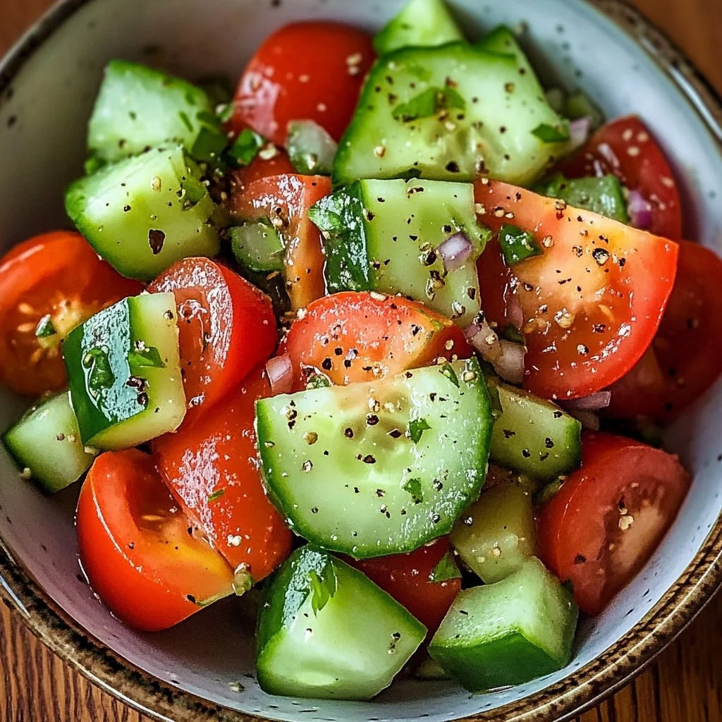 Cucumber and Tomato Salad 1 Cucumber and Tomato Salad