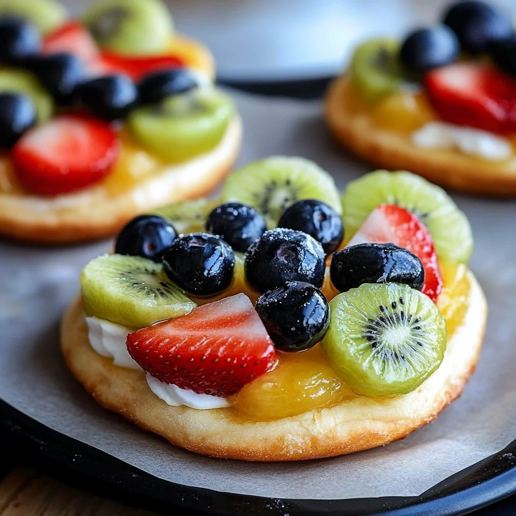 Easy Mini Fruit Pizza 1 Easy Mini Fruit Pizza
