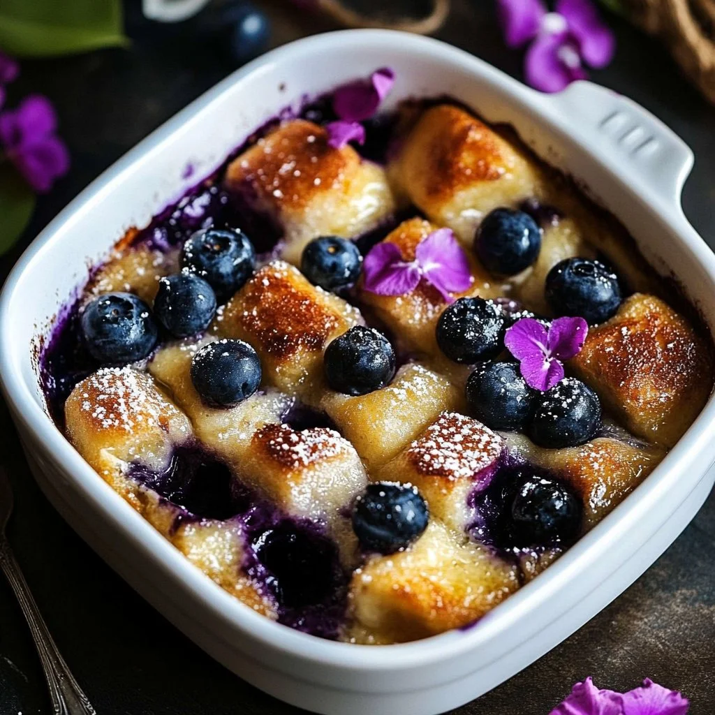 Fluffy Blueberry French Toast Casserole 1 Fluffy Blueberry French Toast Casserole