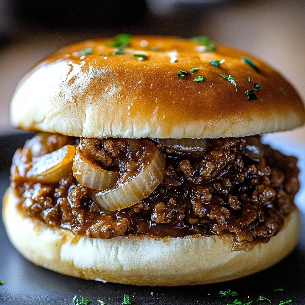 French Onion Beef Sloppy Joes