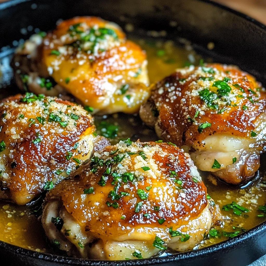 Garlic Parmesan Chicken Thighs 1 Garlic Parmesan Chicken Thighs