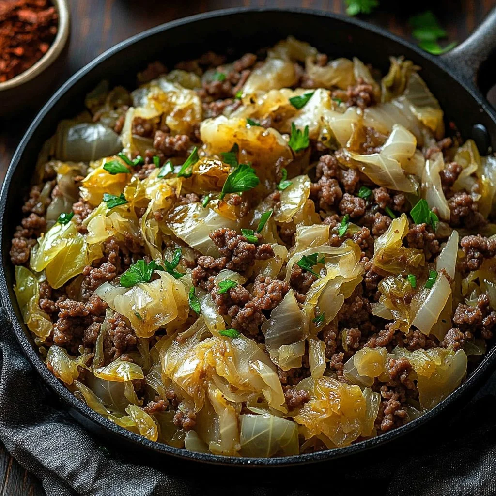 Ground Beef and Cabbage Skillet 1 Ground Beef and Cabbage Skillet