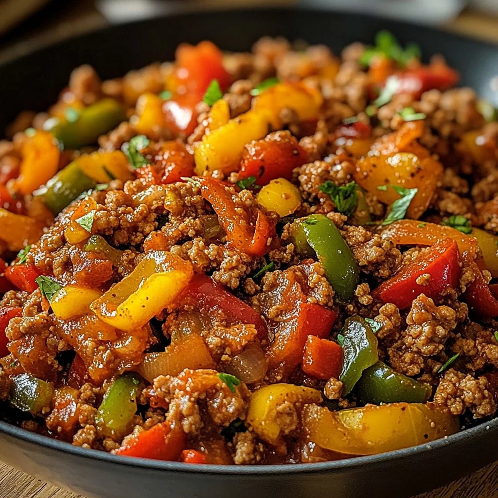 Ground Turkey and Peppers 1 Ground Turkey and Peppers