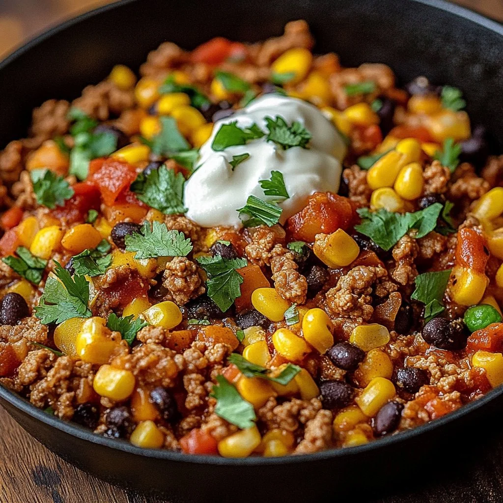 Ground Turkey Taco Skillet