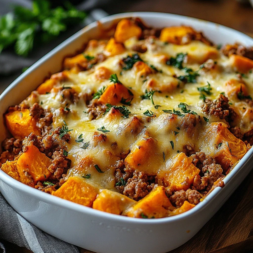 Healthy Ground Turkey Sweet Potato 1 Healthy Ground Turkey Sweet Potato Bake
