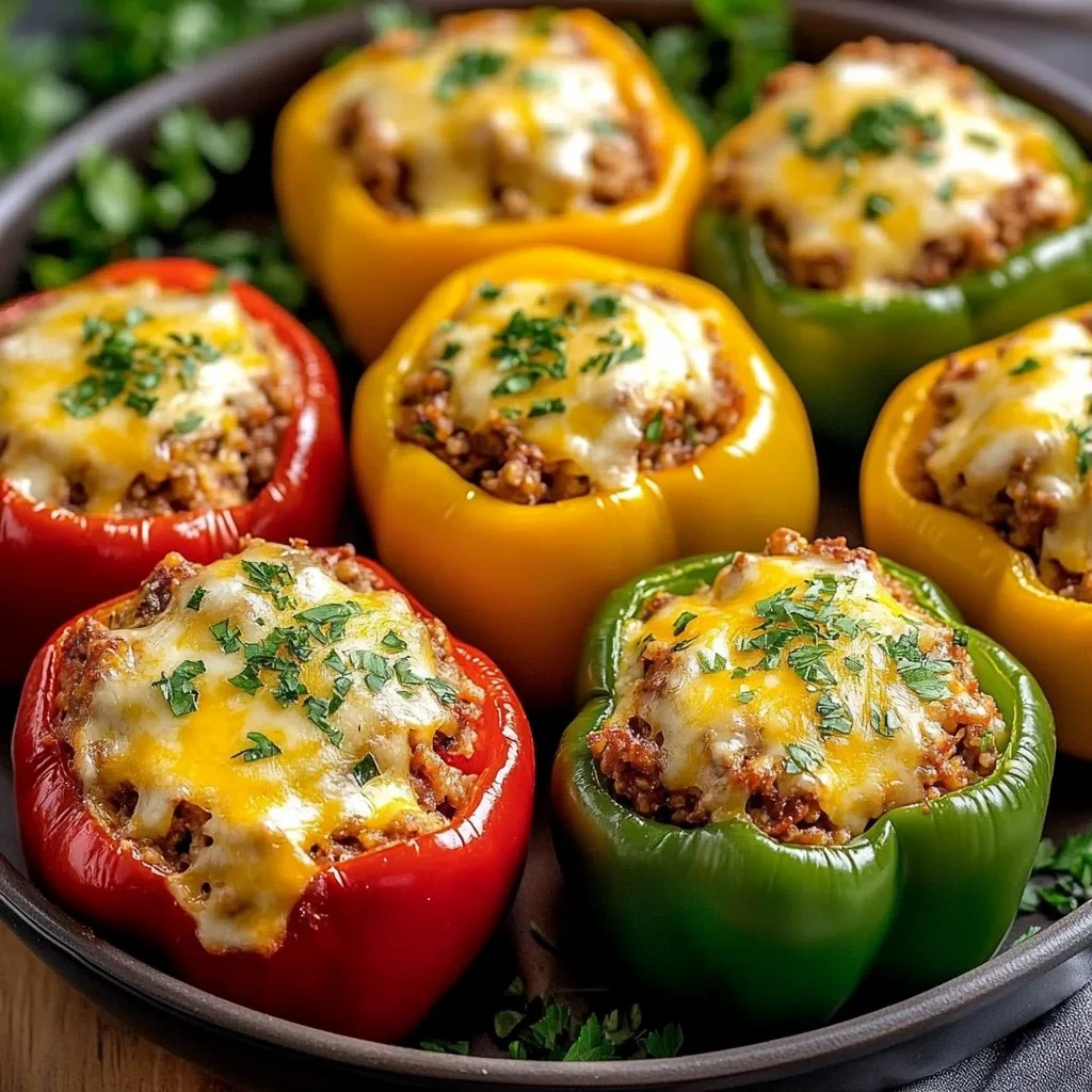 Healthy stuffed bell peppers filled with nutritious ingredients for a delicious meal