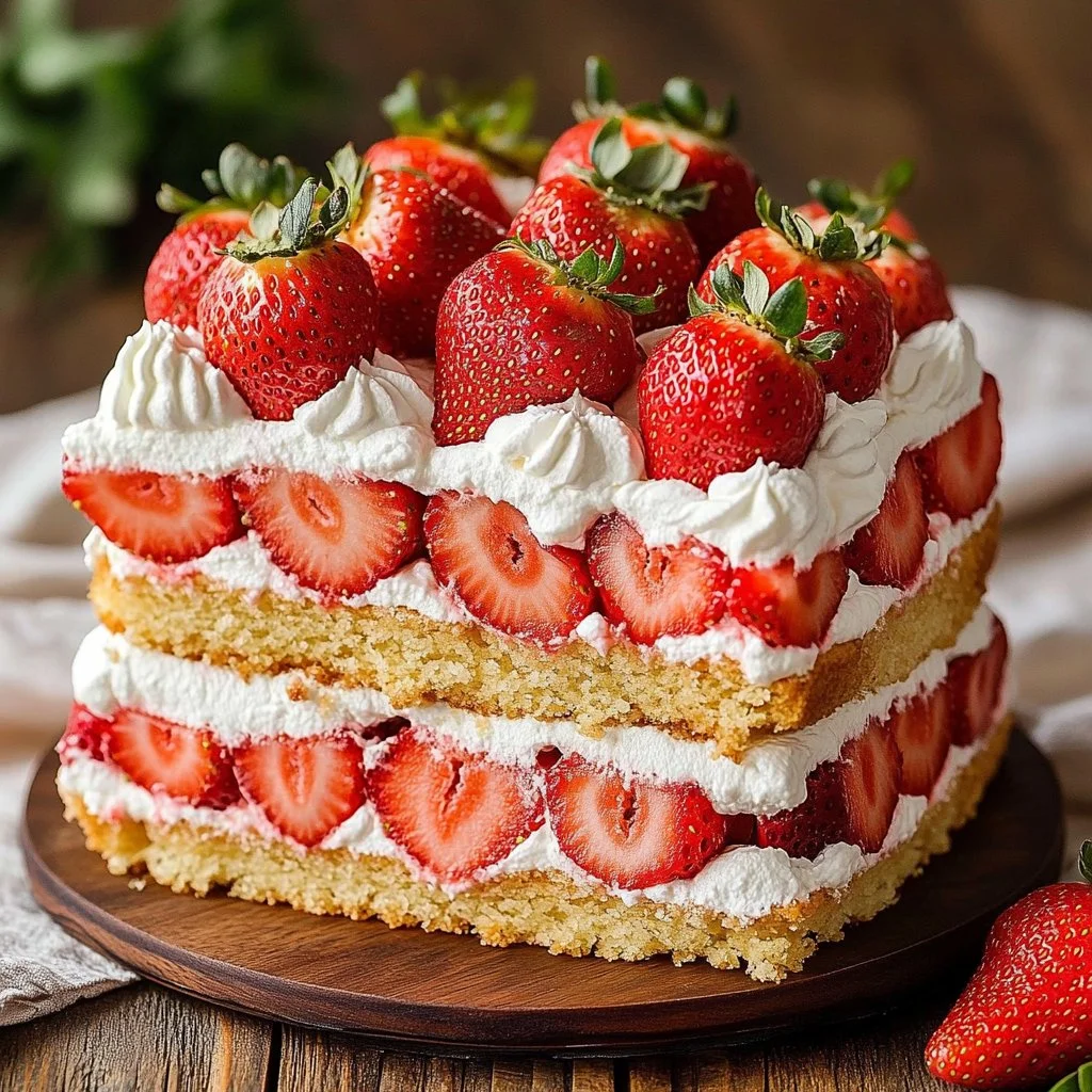 Heaven on Earth Cake with creamy layers and fresh fruit toppings