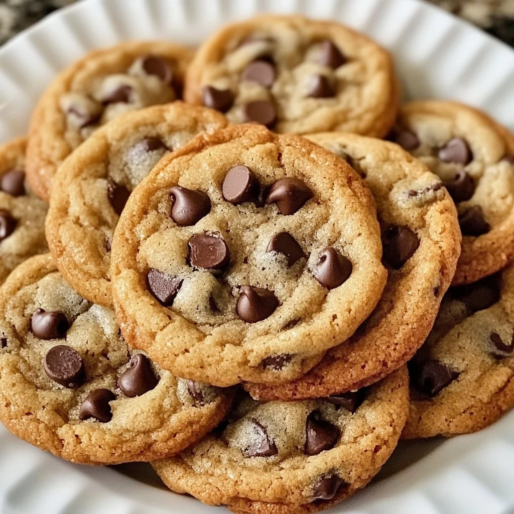 Freshly baked homemade chocolate chip cookies on a cooling rack
